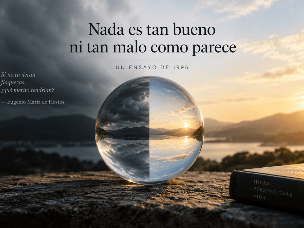 Nada es tan bueno ni tan malo como&nbsp;parece