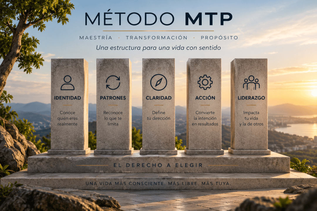 Los cinco pilares del Método MTP: Identidad, Patrones, Claridad, Acción y Liderazgo